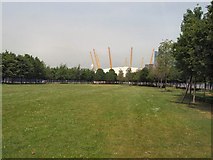 TQ3979 : Park facing O2 arena by Paul Gillett