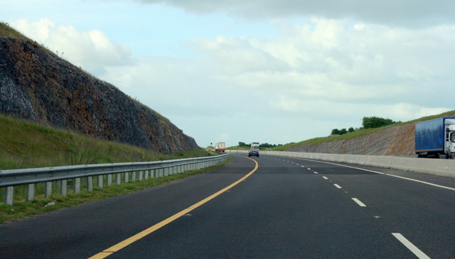 Through a cutting on the M8, County Tipperary