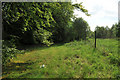 NS9495 : Path along the woodland edge near Aberdona by Steven Brown