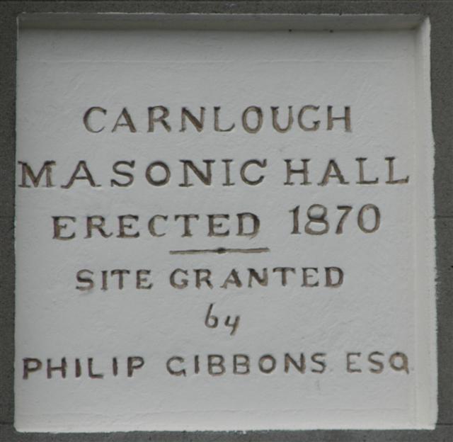 Plaque, Masonic Hall, Carnlough (2)