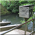 Box by Micker Brook weir, Cheadle