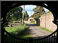 Church Lane, Alvington, from the church lych gate