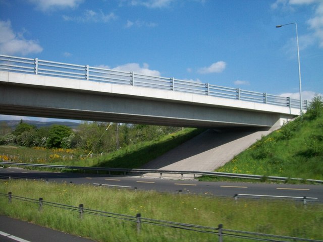 The N52 bridge over the M1 at Faughart Lower