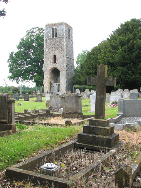 The ruined tower of St Mary's church, Great Melton