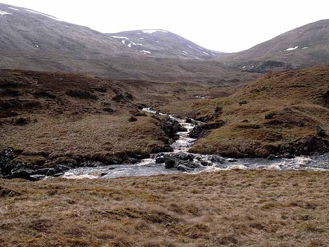 Confluence of the Allt Coire Chalich with the River Findhorn