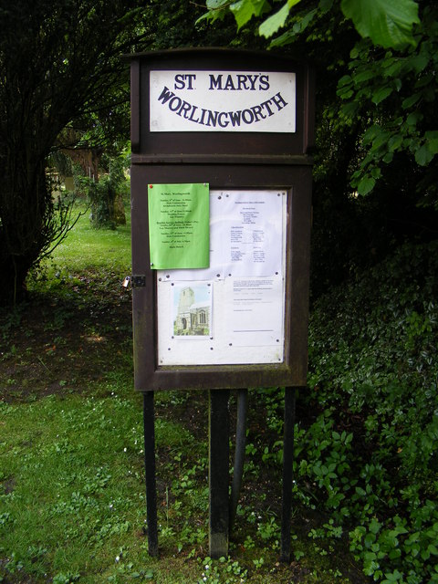 St.Marys Church Notice Board, Worlingworth