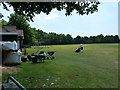 Mowing the grass at Chislehurst Cricket Club