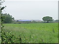 Farm buildings in the drizzle