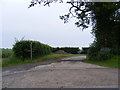 Footpath to Heveningham Long Lane & Entrance to Hill Farm