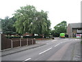 Looking towards a postbox at Forest End