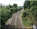 Caerleon : railway heading for Newport