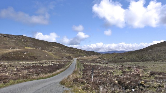 The road to the north of Raasay in the direction of Brochel