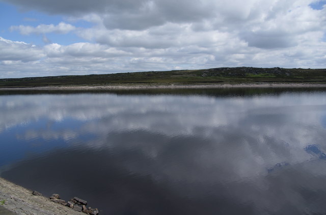 Sky reflected in Warland Reservoir