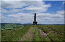 SD9724 : Stoodley Pike Monument from the south by Bill Boaden