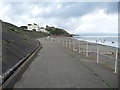 Part of Criccieth promenade, seafront and beach