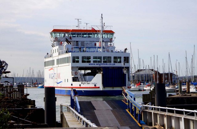 A Wightlink ferry approaches Lymington