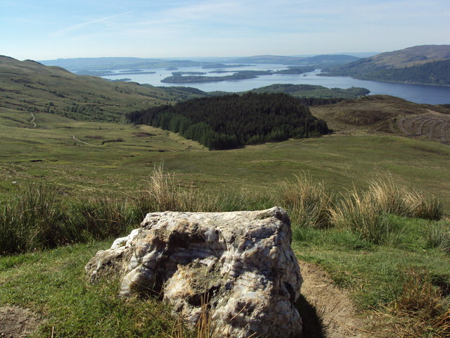 View South from the path ascending Ben Lomond