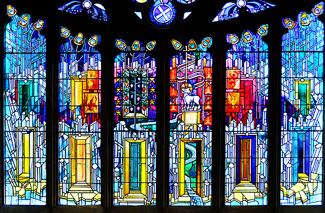 Stained Glass Window, St Michael's © Dr Richard Murray Cc-by-sa 2.0 