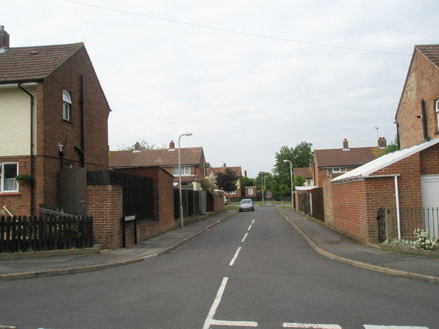 Looking from Vian Road into Beresford Close