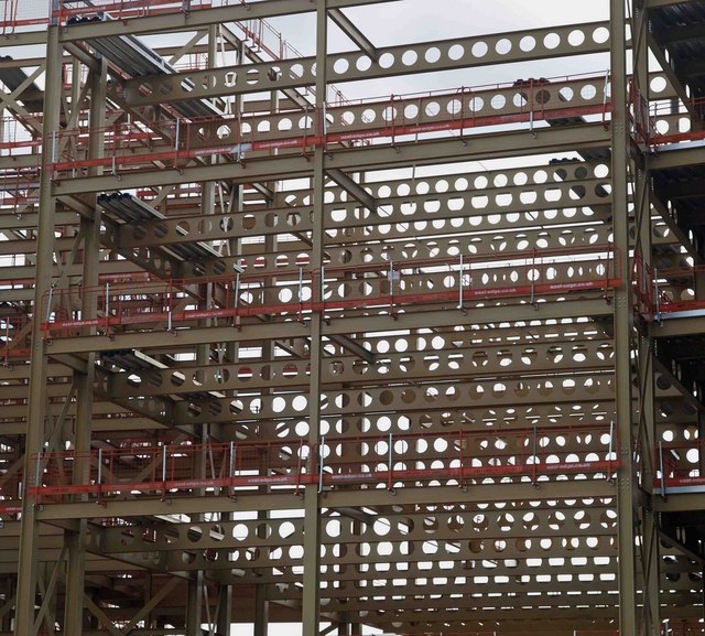 Steel structure for the new Rotherham Metropolitan Borough Council offices