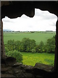 SO4108 : View from a window of Raglan Castle by don cload