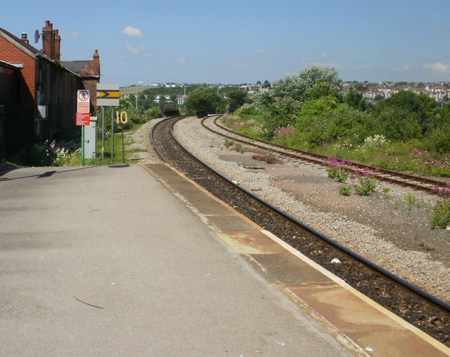 The view west from Barry Island railway station