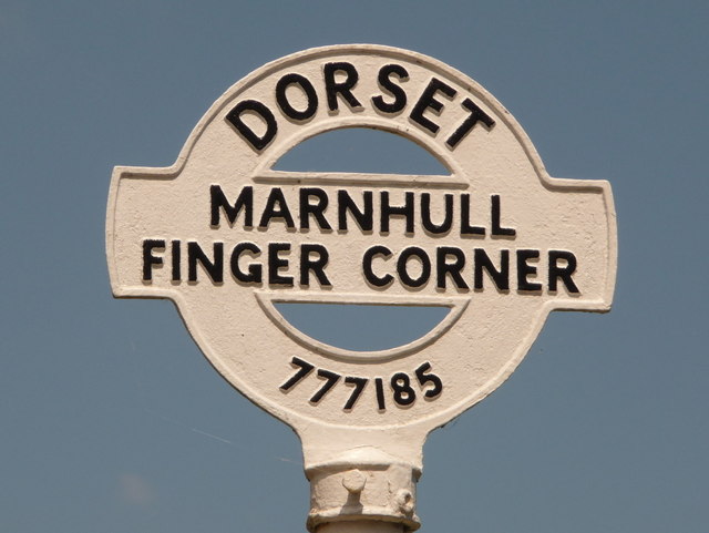Marnhull: detail of Finger Corner finger-post