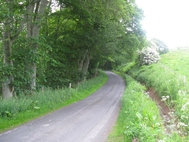 Minor road wending its way through the countryside