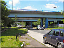 SD9311 : Elizabethan Way Motorway Bridge by David Dixon