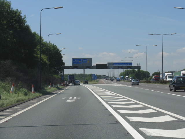 M62 motorway - M6 westbound sliproad,... © J Whatley :: Geograph ...