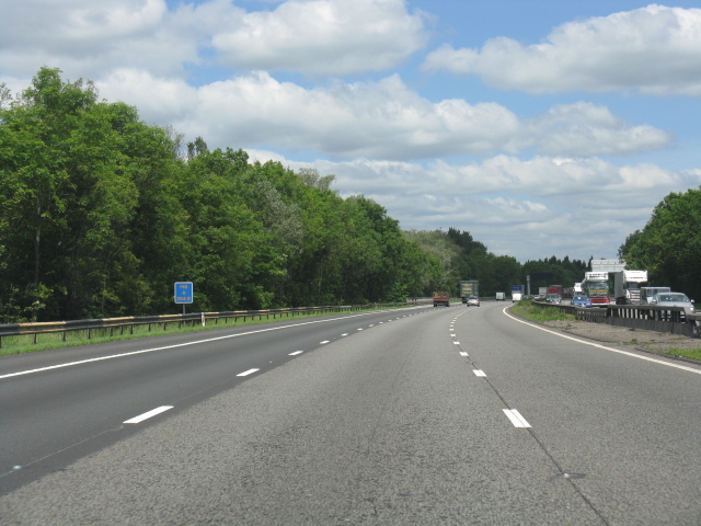 M6 motorway near Madeley