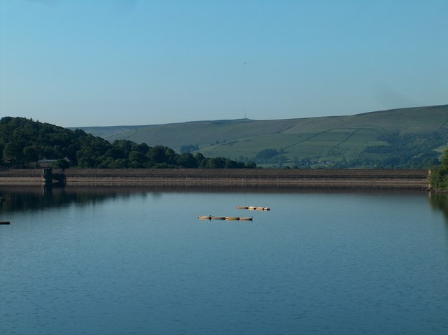 Ladybower Dam viewed from the A57