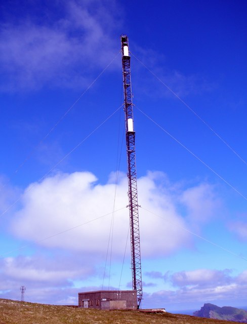 Radio mast on Mullach Mor