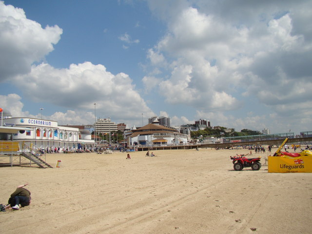 General view of Bournemouth beach scene #2