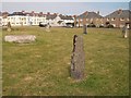 SH3734 : The Maen Llog and Gorsedd stones at Marian y De, Pwllheli by Eric Jones