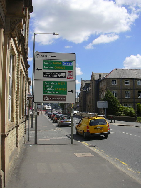 Road Sign, Yorkshire Street, Burnley
