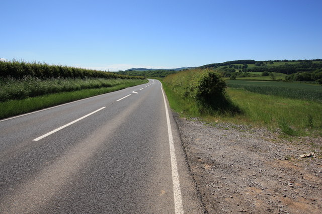 The A173 road near Duck Hill