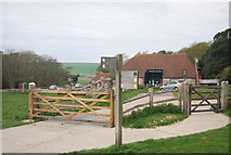 TV5199 : Finger post outside Visitor Centre, Seven Sisters Country Park by N Chadwick