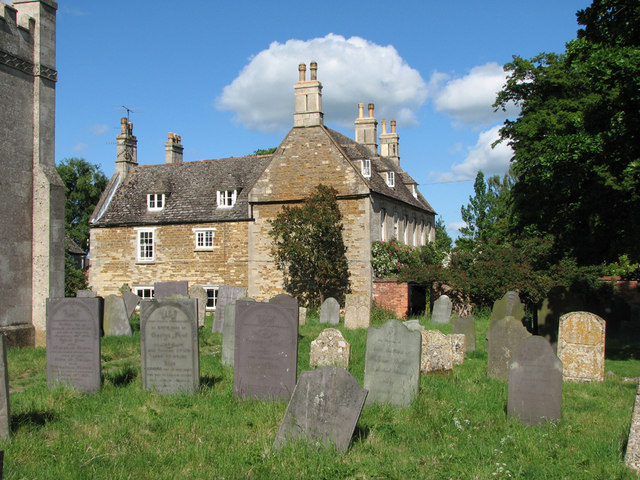 Teigh churchyard and The Old Rectory