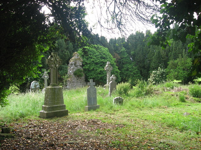 Church and graveyard at Tullaghanoge, Co. Meath