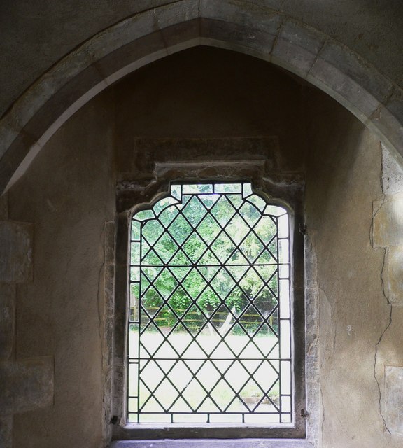 Small window on the south wall of Chalton church