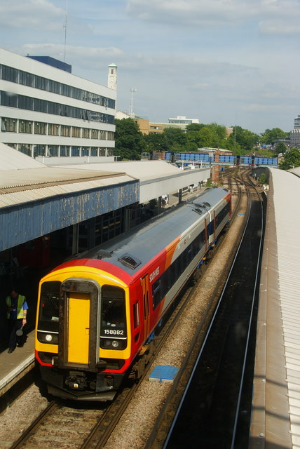 Train at Southampton Central Railway Station