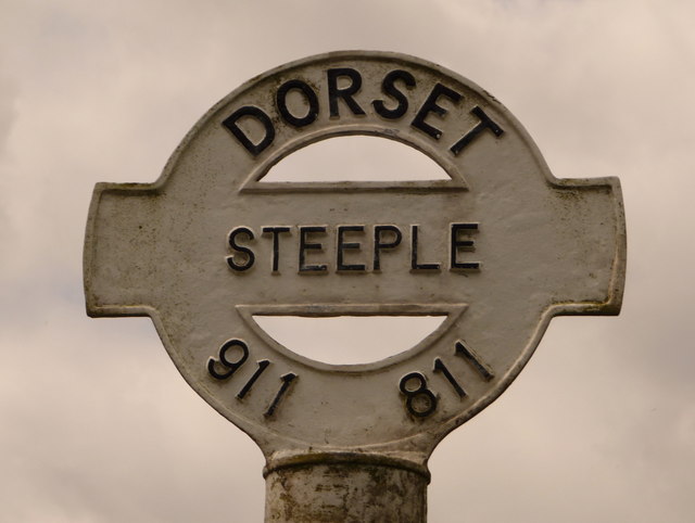Steeple: detail of finger-post at village turn