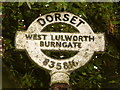SY8381 : West Lulworth: detail of Burngate signpost by Chris Downer