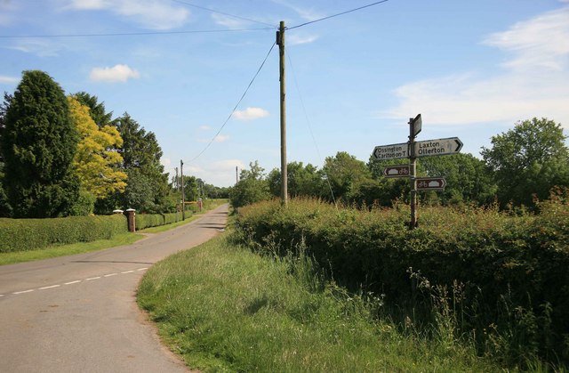 Road junction at Moorhouse 