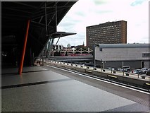 TQ3884 : View of Stratford transport interchange from the new DLR platforms #2 by Robert Lamb