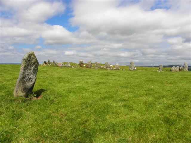Standing stone at Beltany Stone Circle