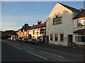 Memorial Hall and Cross Keys pub Glan Conwy near sunset 21 June 2010