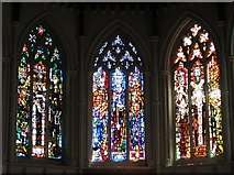TQ3769 : St. George's Church - stained glass window, chancel by Mike Quinn