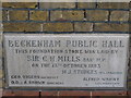 Beckenham Public Hall, Bromley Road - Foundation Stone